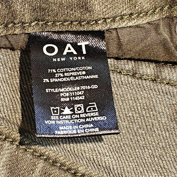 OAT NEW YORK Short Shorts Mid Rise Button-Fly 5 Pocket Cut Offs Green SIZE 30 - Picture 6 of 6